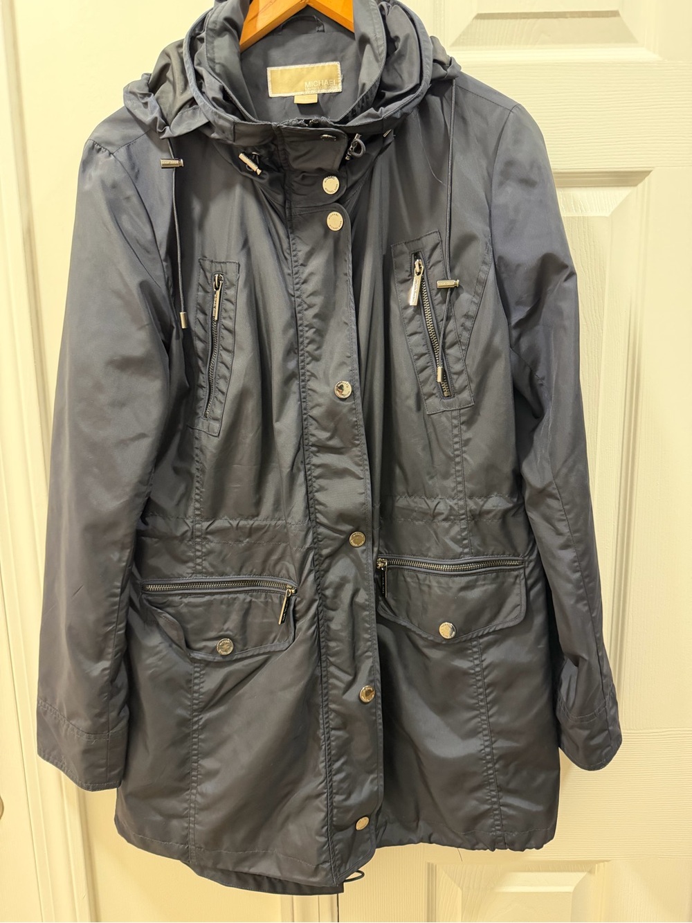 Michael Kors Dark Navy Hooded Utility Parka